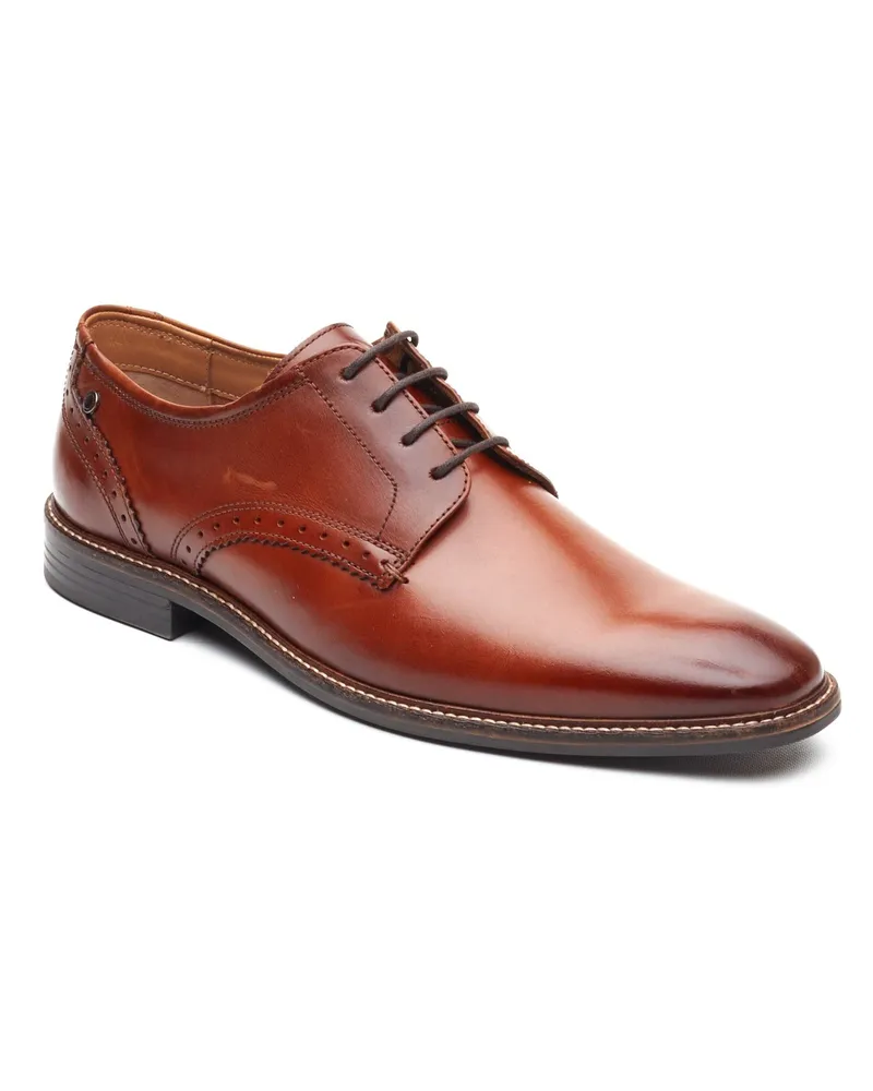 Base London Eton Schnürlederschuhe für Herren in verbranntem Tan Cognac