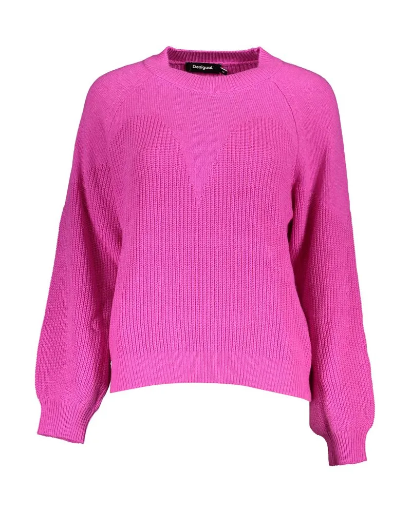 Desigual Rosa Polyester Damenpullover Rosa