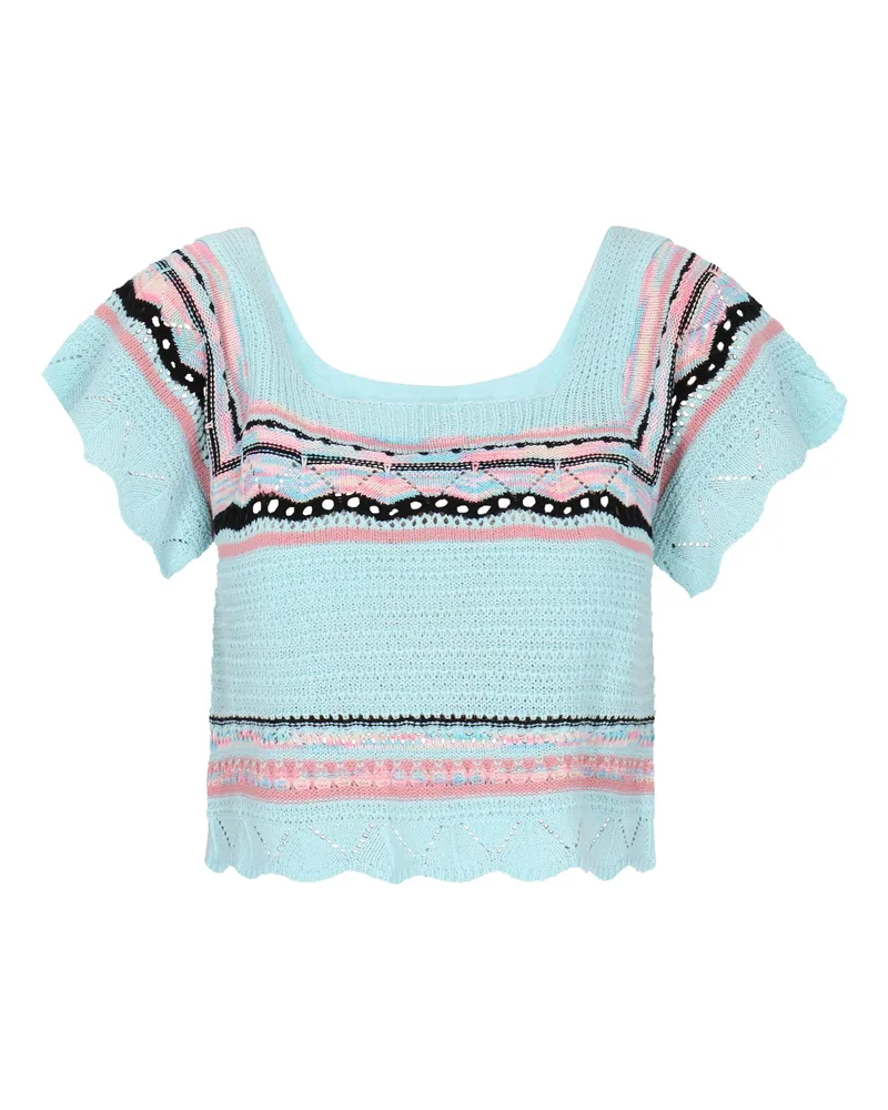 IZIA Pullover Frauen türkis mehrfarbig Türkis