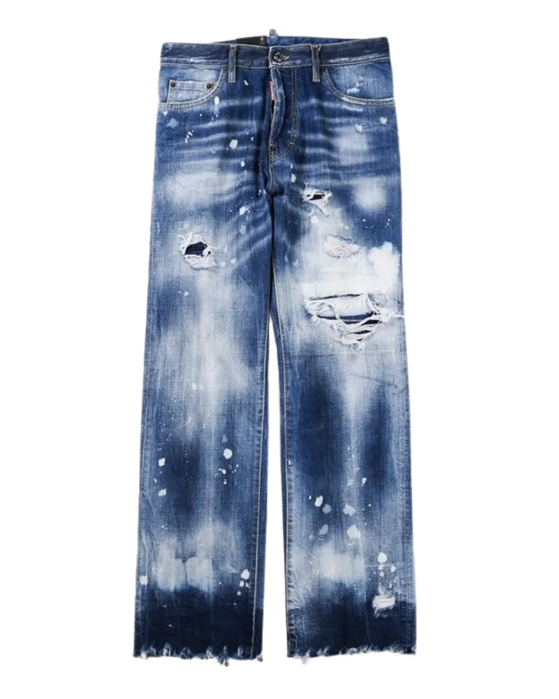 Dsquared2 Roadie Jean - Blaue Jeanshose Im Used-look Blau