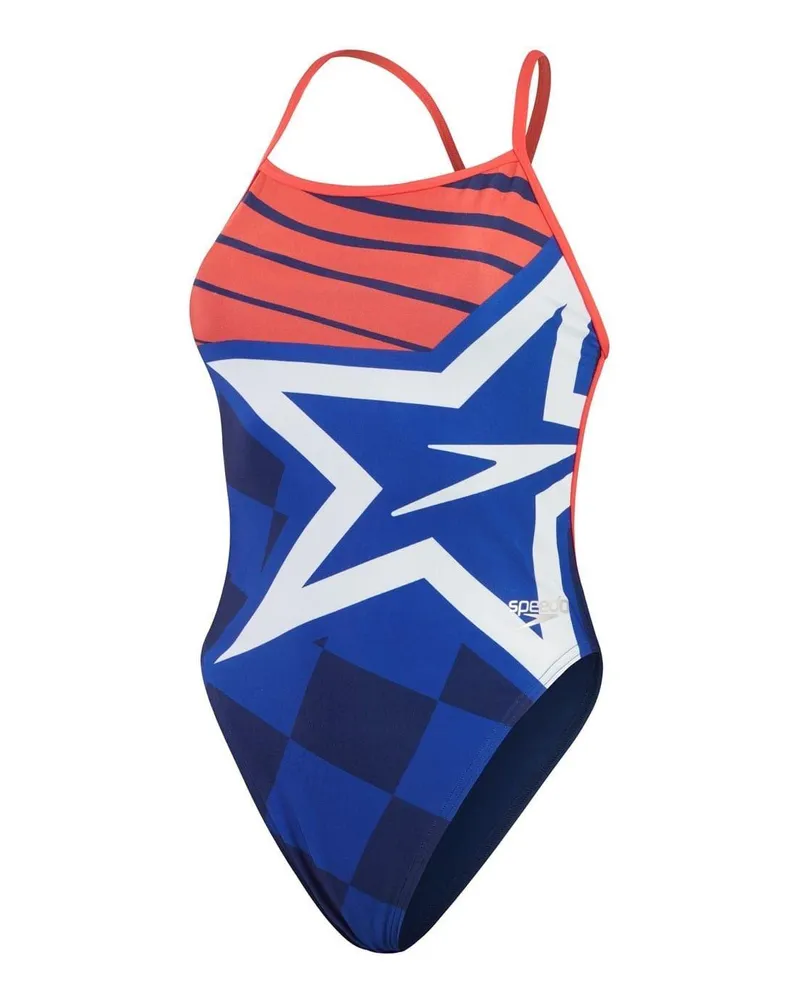 Speedo Placement" Badeanzug für Damen (Blau Blau