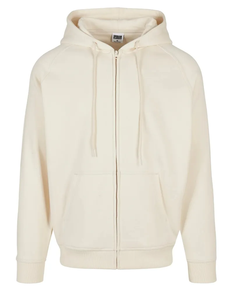 Urban Classics Kapuzenpullover Mit Reißverschluss für Herren (Hell Sandfarben Wollweiß