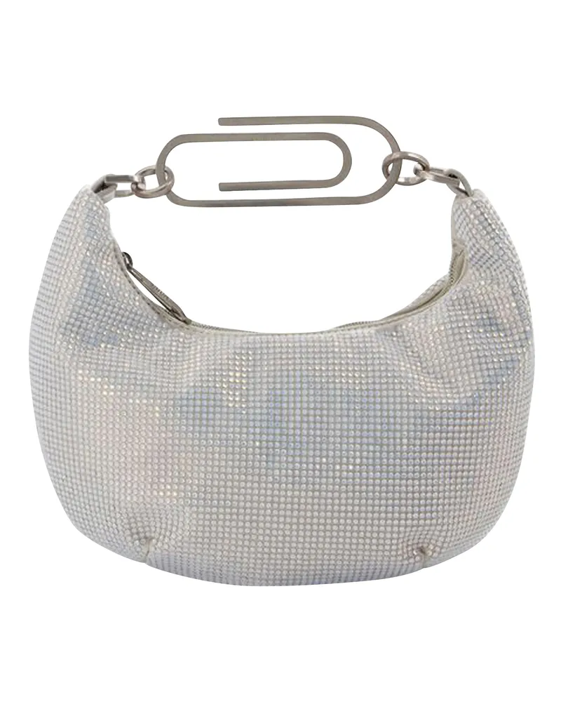 OFF-WHITE Binder Clip 20 Tasche in Strass / Blau Blau