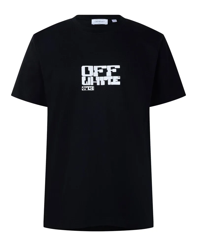 OFF-WHITE Off White - T-Shirt für Herren, Baumwolle, Schmal (Schwarz Schwarz