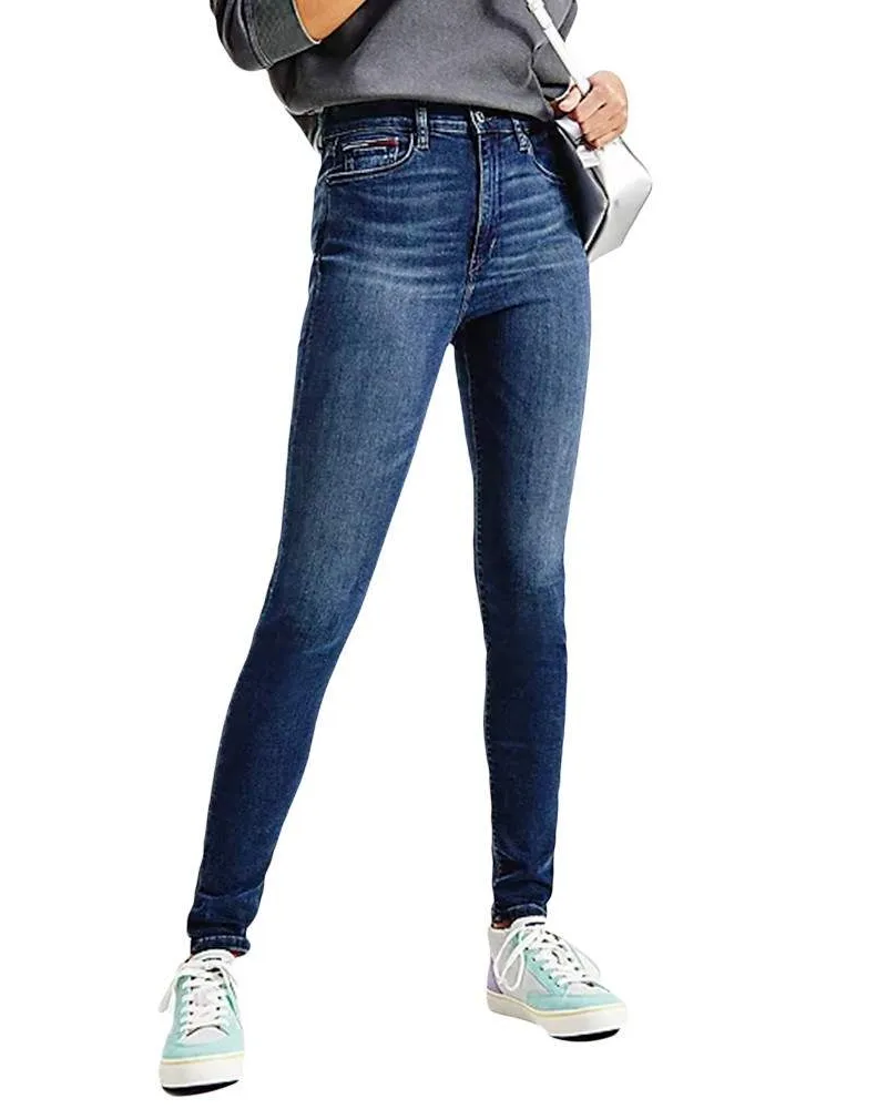 Tommy Hilfiger Damen Super Skinny Sylvia Blau