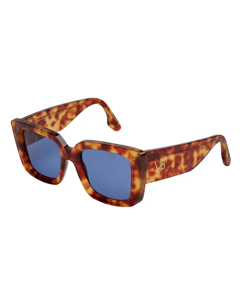 Victoria Beckham VB653S Eckige Sonnenbrille für Damen Braun