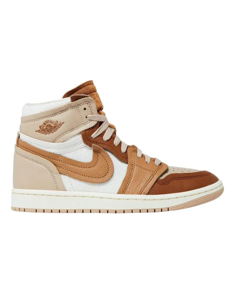 Nike Air Jordan 1" Sneaker für Damen, Leder, Hoch geschnitten (Braun Braun