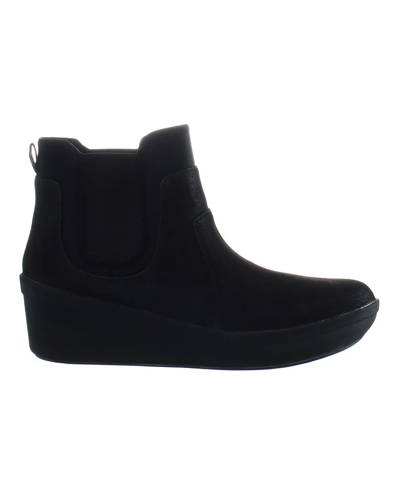Clarks Schritt Rose Sonne Damen schwarze Stiefel Schwarz