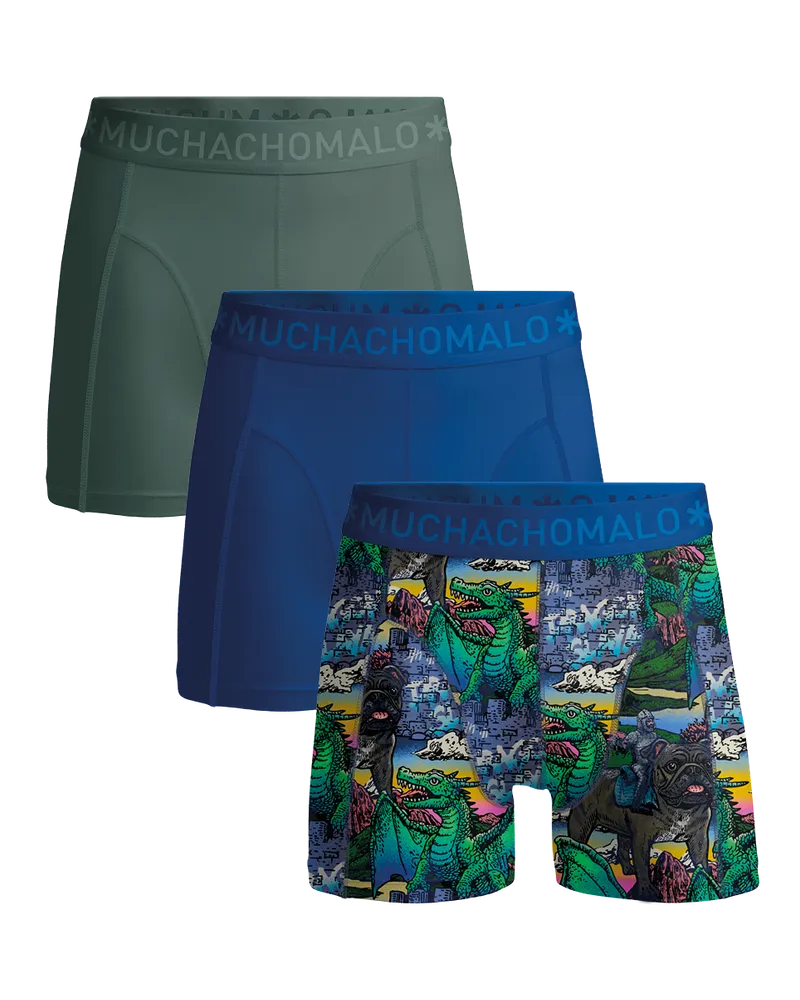 Muchachomalo Herren Boxer Shorts - 3er Pack - Herren Unterwäsche Mehrfarbig