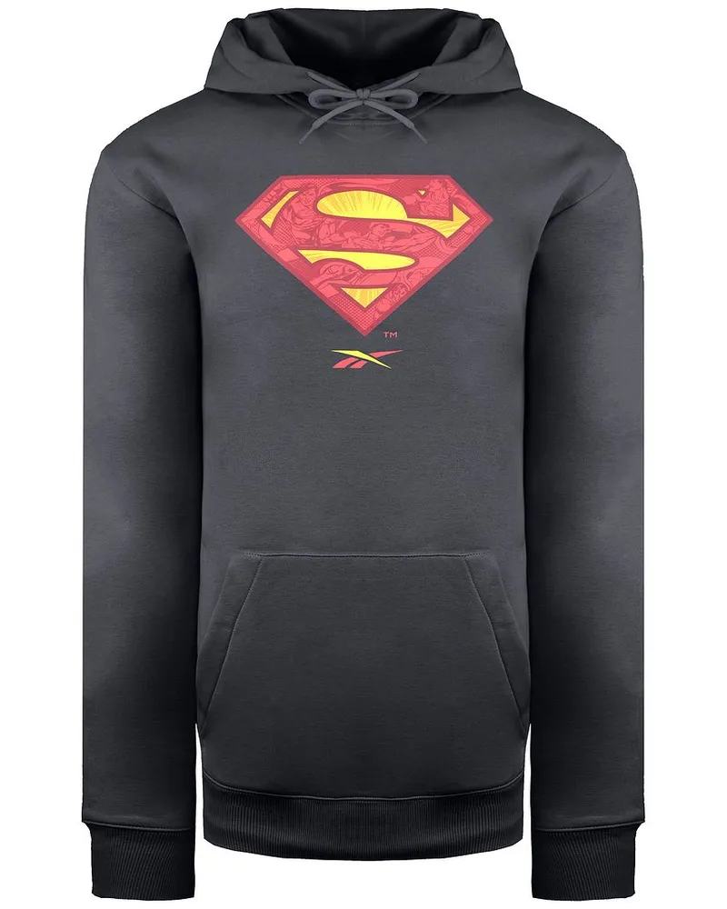 Reebok X DC Superman Herren Dark Graphit Hoodie Dunkelgrau