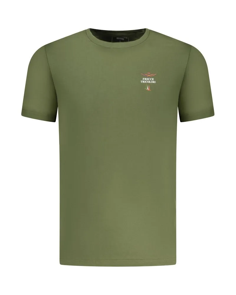 Aeronautica Militare Grün Baumwolle Herren Unterwäsche Shirt Grün