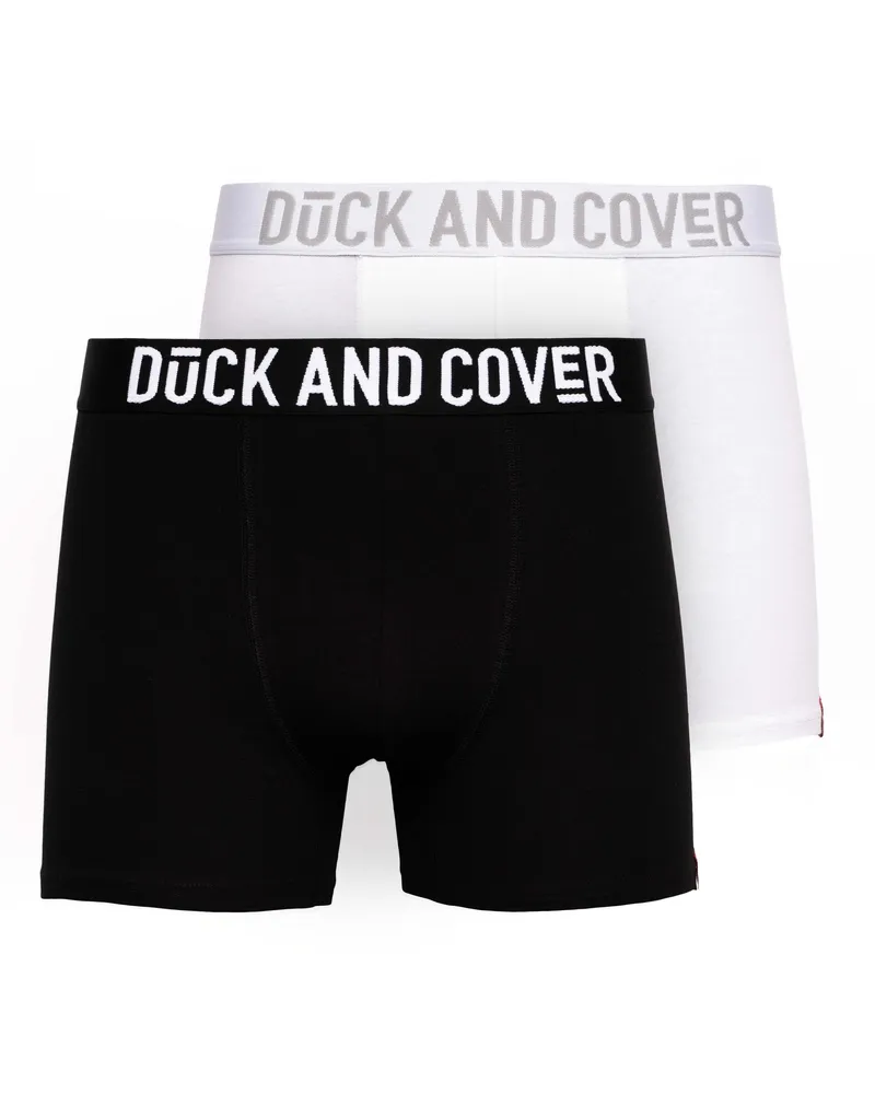 Duck and Cover Salton" Boxershorts für Herren (2er-Pack) (Schwarz/Weiß Schwarz