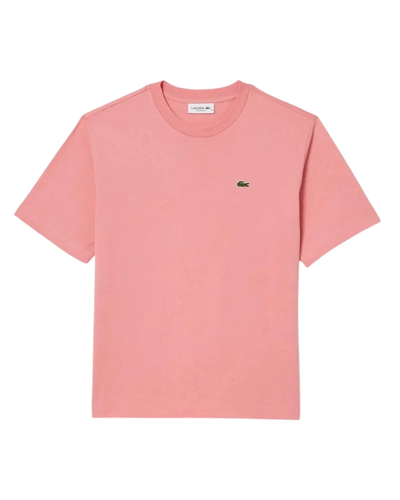 Lacoste T-Shirt für Damen, Pima-Baumwolle (aus Peru), leger (Pink Rosa