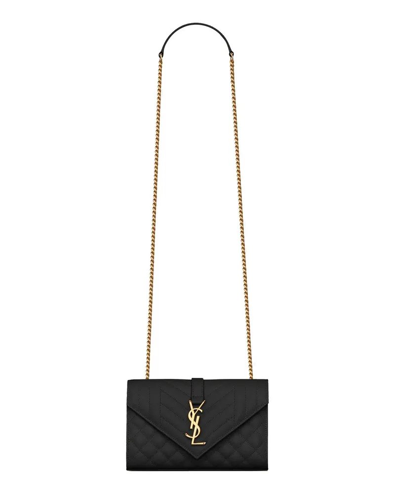 Saint Laurent Envelope kleine Tasche - Schwarz Schwarz
