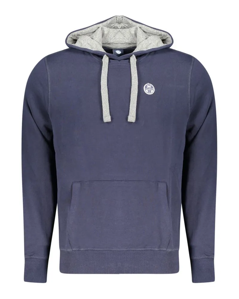 North Sails Blaue Baumwoll-Hoodie für Herren Blau