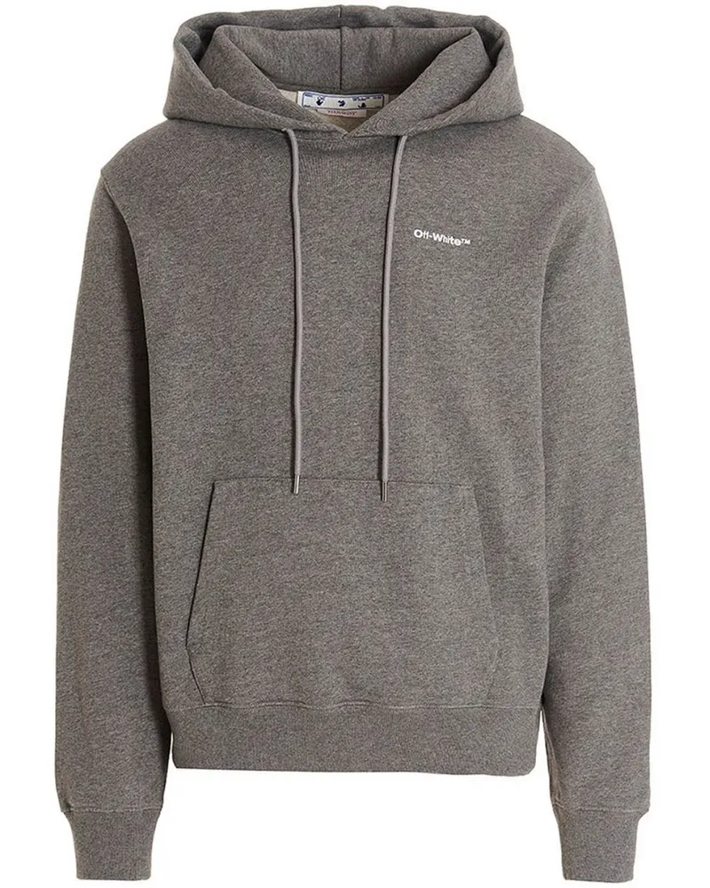 OFF-WHITE Wave Outline Diag Design Grau Slim Hoodie Grau