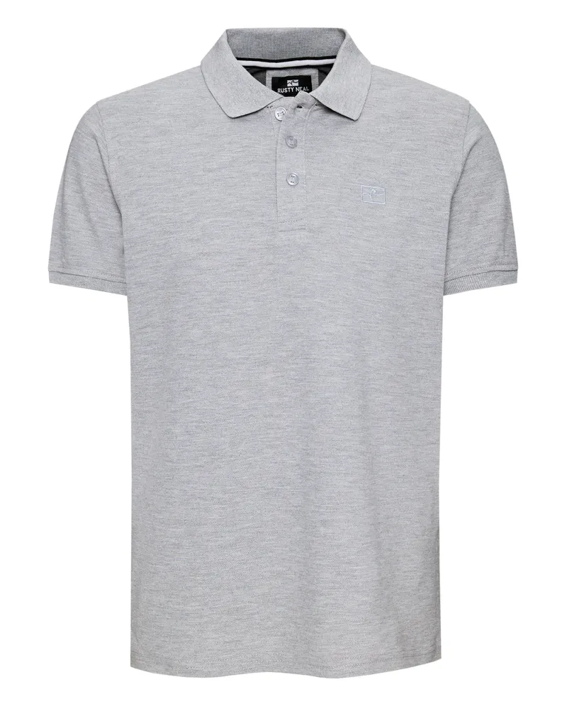 Rusty Neal Polo Pique Shirt Regular Fit Grau
