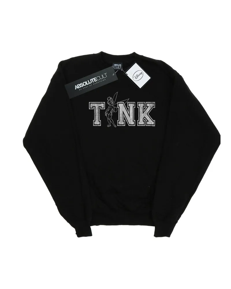 Disney Tinker Bell Collegiate Tink" Sweatshirt für Damen (Schwarz Schwarz