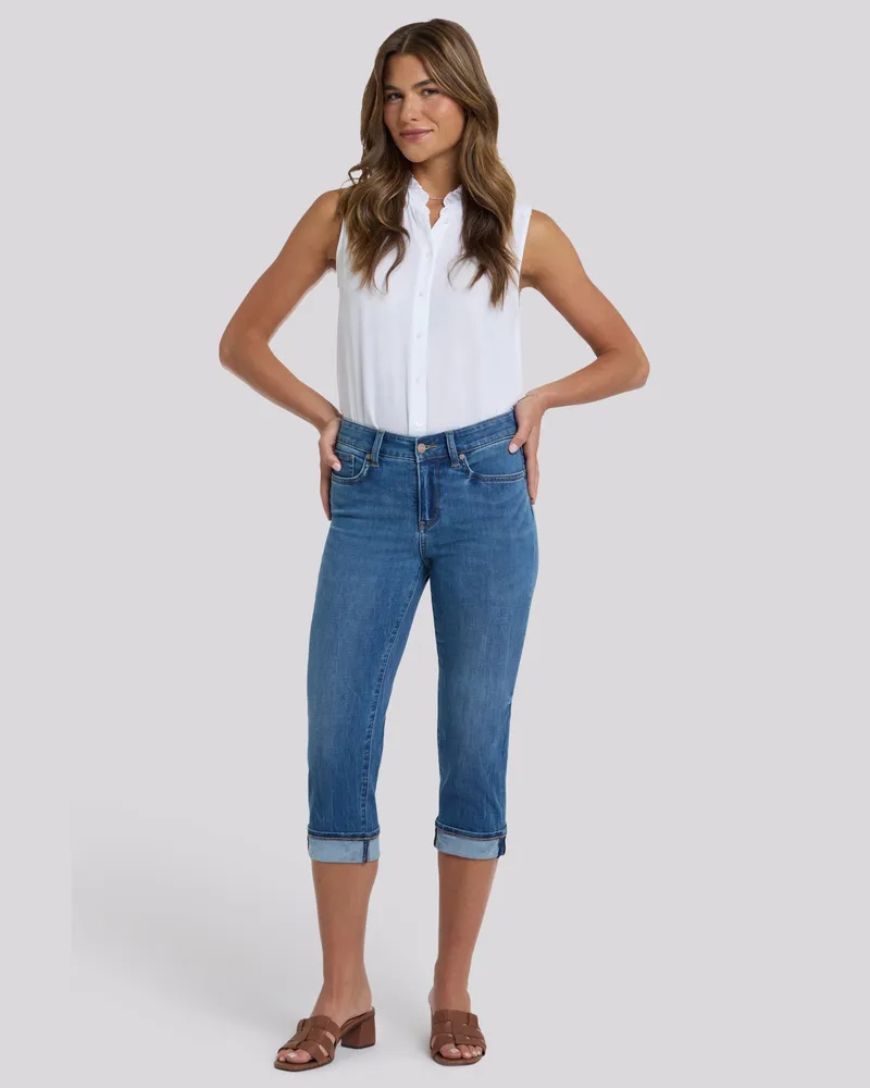 NYDJ not your daughter's Jeans  Marilyn Straight Crop Jeans aus Cool Embrace® Denim Blau