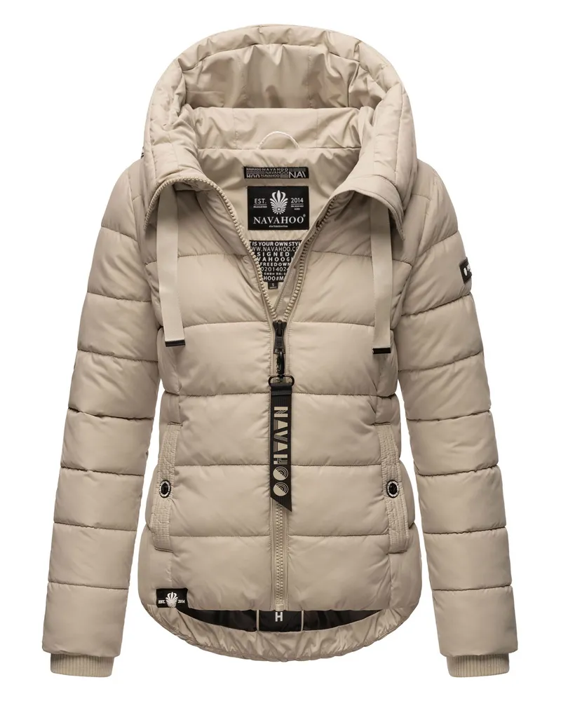 NAVAHOO Gesteppte Damenjacke „Amayaa", elegant, leicht gefüttert - Grau Grau