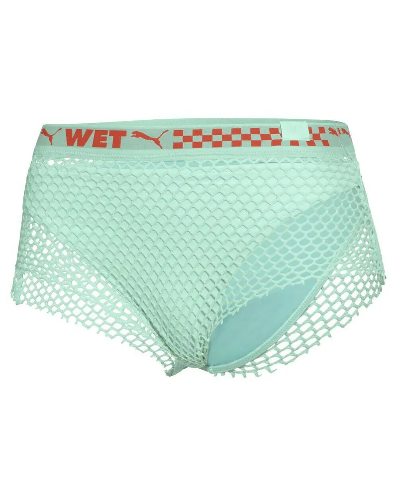 Puma x Rihanna Fenty Damen Bikinislip mit Mesh-Besatz in Grün Grün