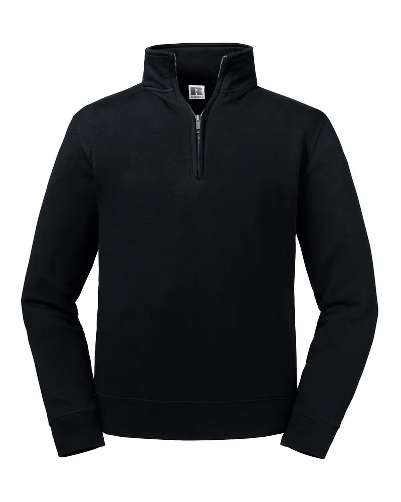 Russell Athletic Russell Herren Authentic Quarter Zip Sweatshirt (Schwarz Schwarz