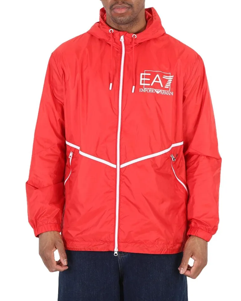 Emporio Armani Bomberjacke für Herren, Logo (Rot/Weiß Rot