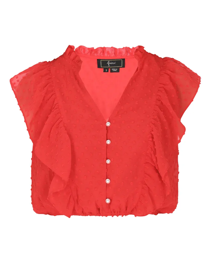 FAINA Bluse Damen verrotten Rot