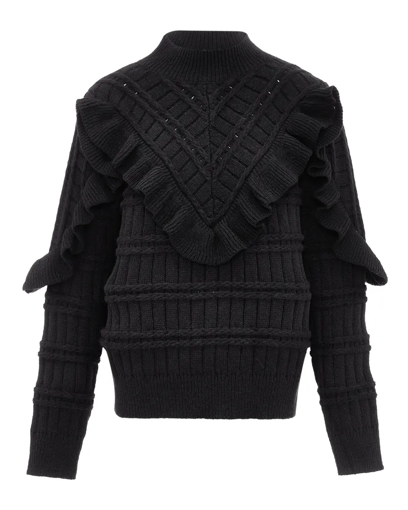 FAINA Pullover Damen schwarz Schwarz
