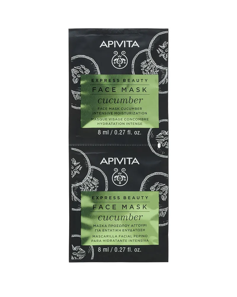 APIVITA Express Schönheit Intensive Feuchtigkeitsgesichtmaske mit Gurke 2 x 8 ml 