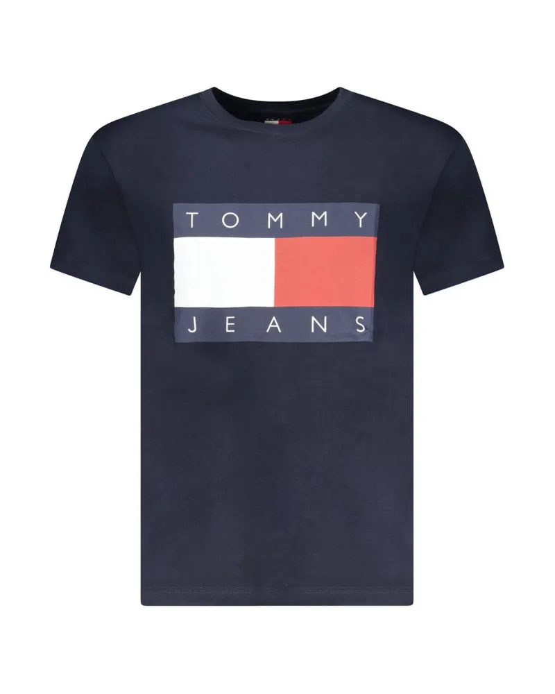 Tommy Hilfiger Blaues Baumwoll-Herren-T-Shirt Blau
