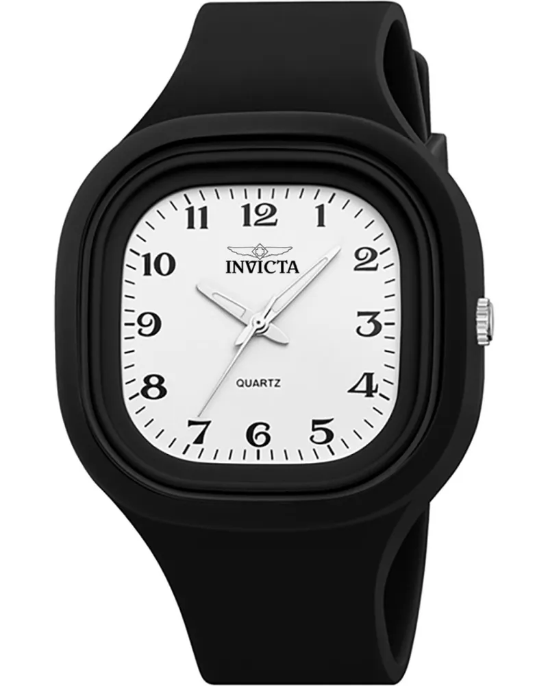 Invicta Celestial 70387 Damenuhr - Quarzwerk - ABS mit weißem Zifferblatt - 45 mm Schwarz