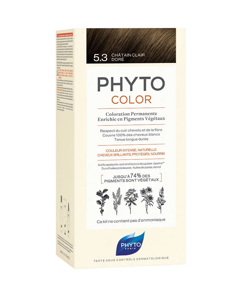 PHYTO color #5.3-castaño Claro Dorado 