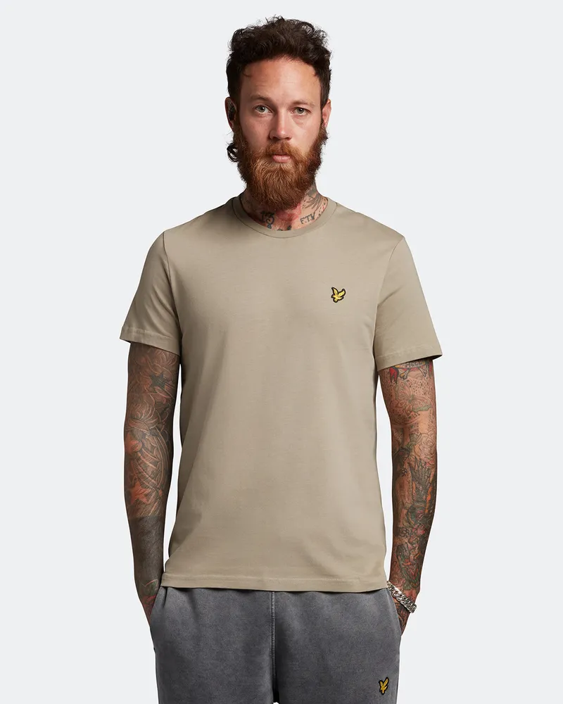 Lyle & Scott Einfarbiges T-Shirt in Braun Braun