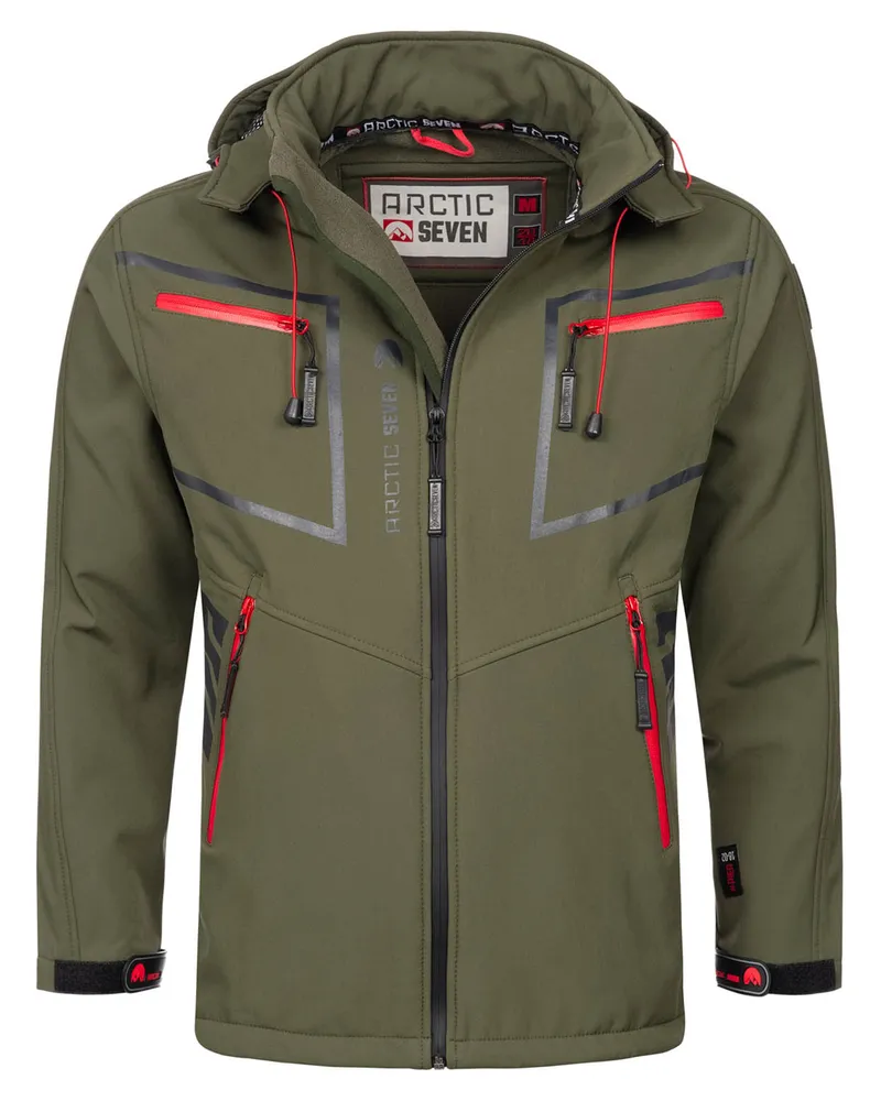 Arctic Seven Herren Softshell Jacke Olive Grün
