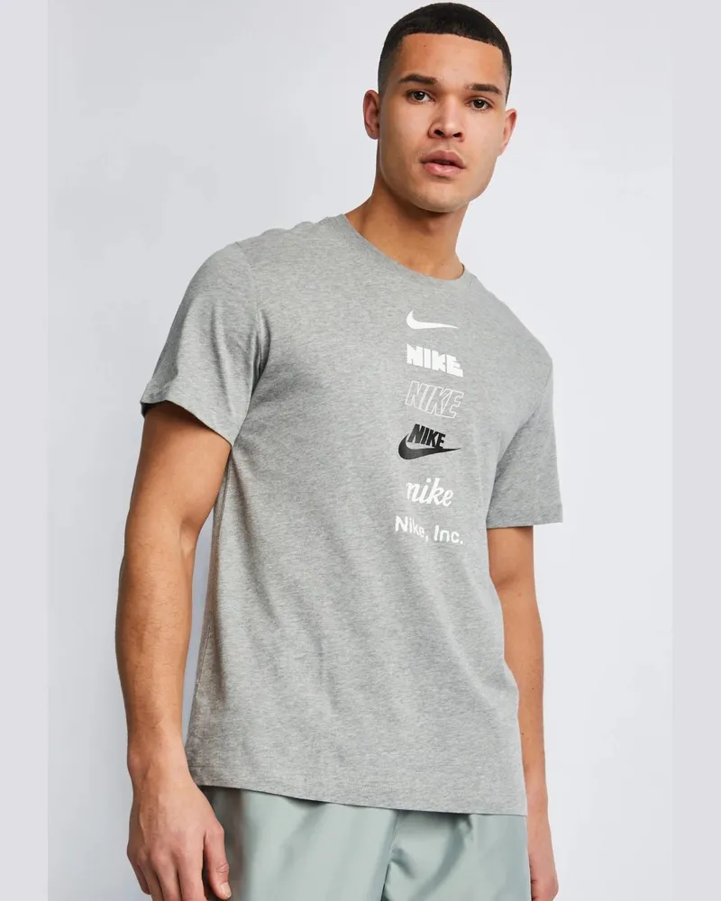 Nike Stack Logo Herren-T-Shirt in Grau Grau