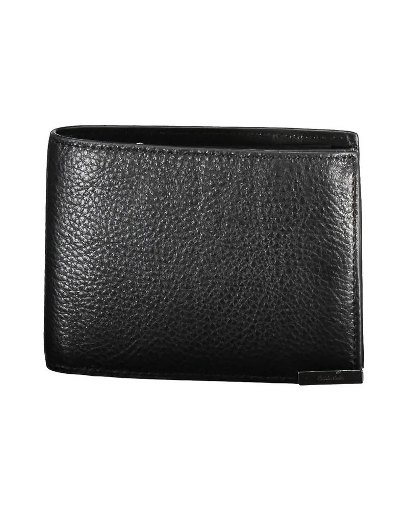 Calvin Klein Geldbörse aus Leder für Herren - Schwarz Schwarz