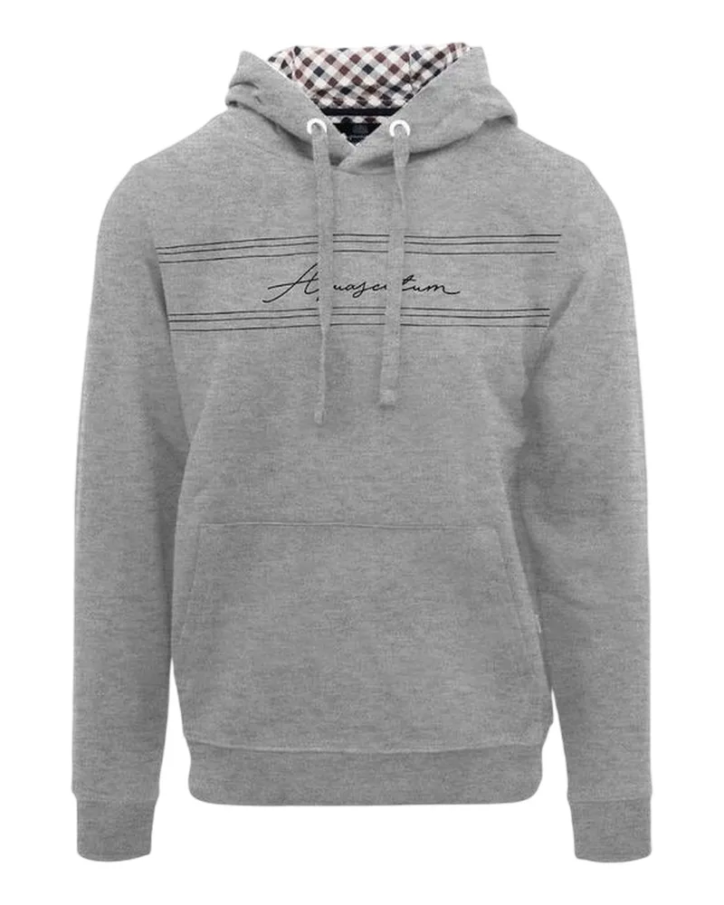 Aquascutum Kapuzenpullover für Herren, Regulär (Grau Grau