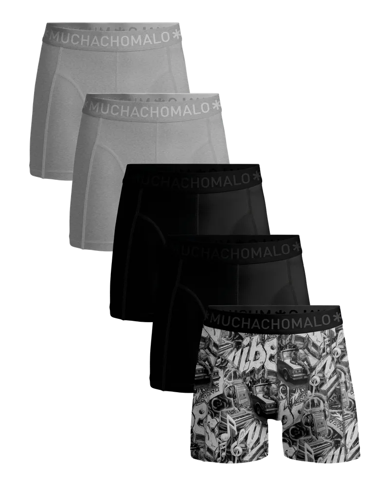 Muchachomalo Herren Boxershorts – 5er-Pack – Herren Unterhosen Mehrfarbig