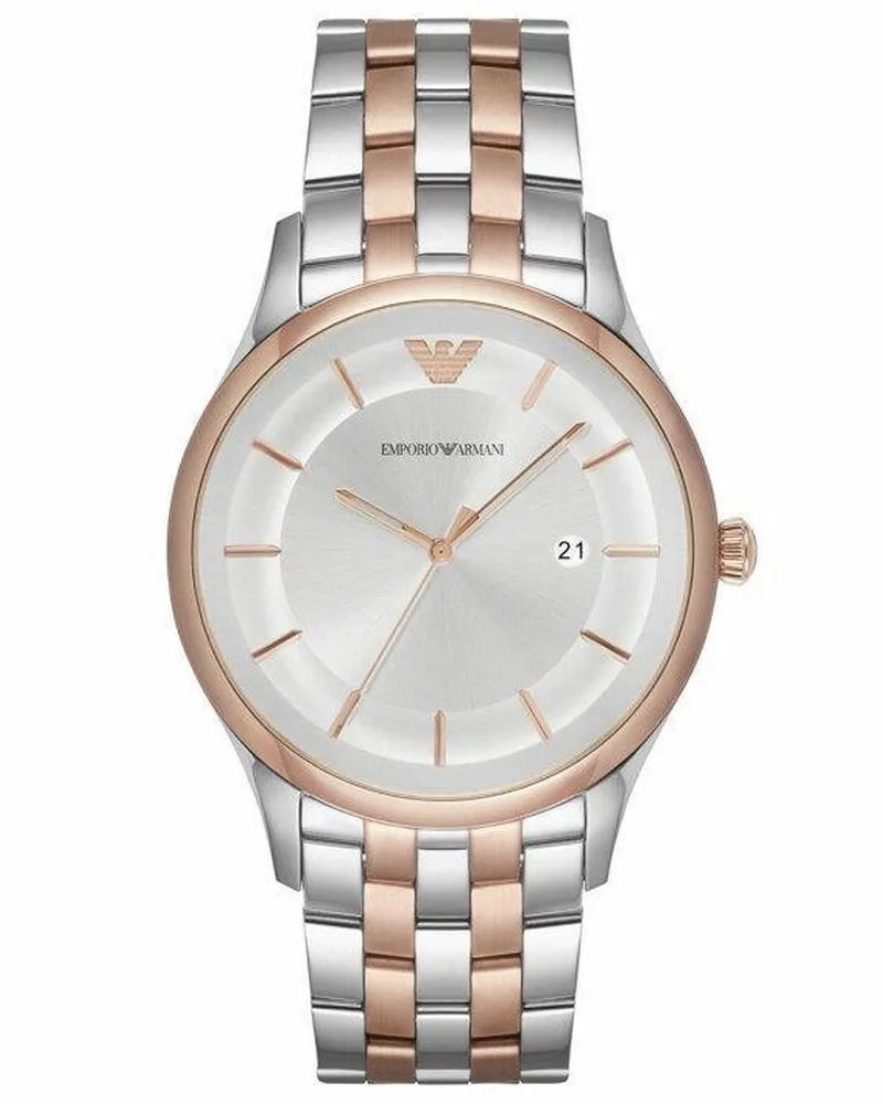 Emporio Armani AR11044 Lambda Silbernes Zifferblatt Herrenuhr Silber