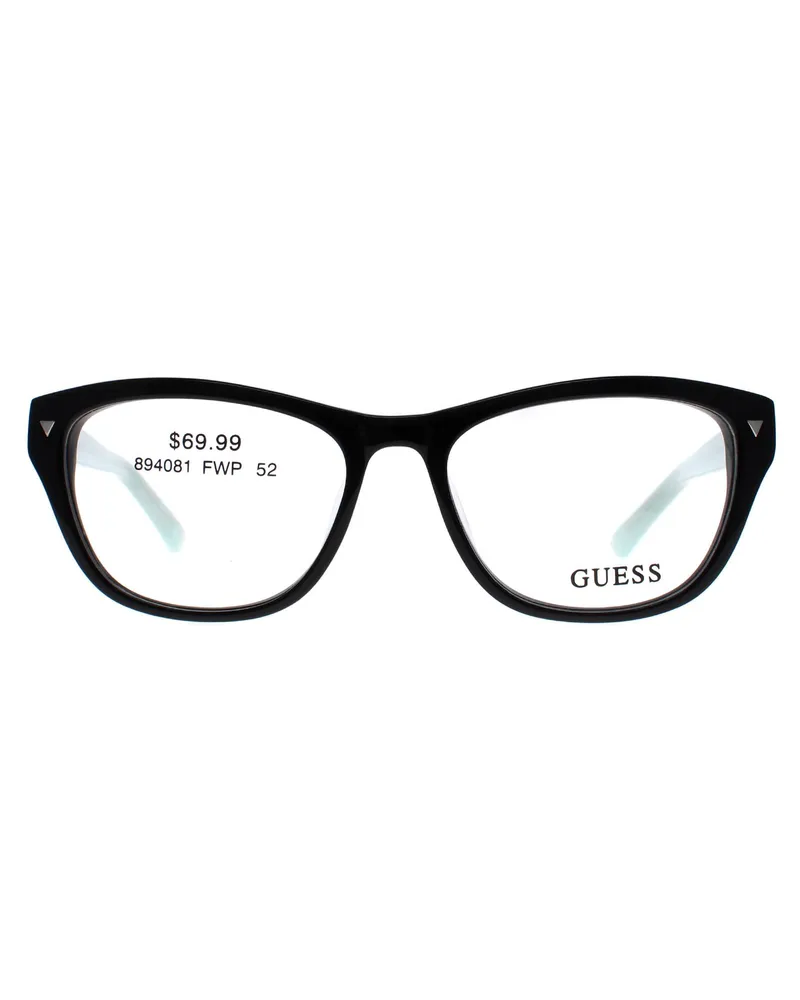 Guess Square Womens Schwarz Blau GU2452 Schwarz