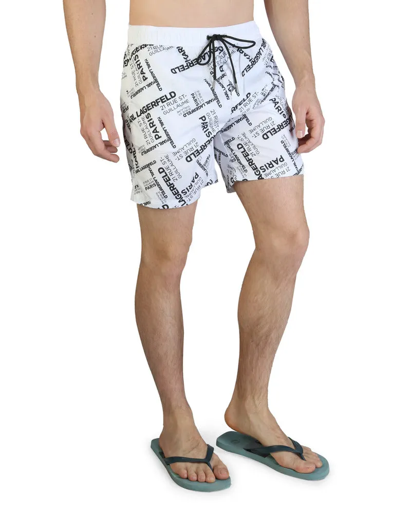 Karl Lagerfeld Herren Badebekleidung Weiß