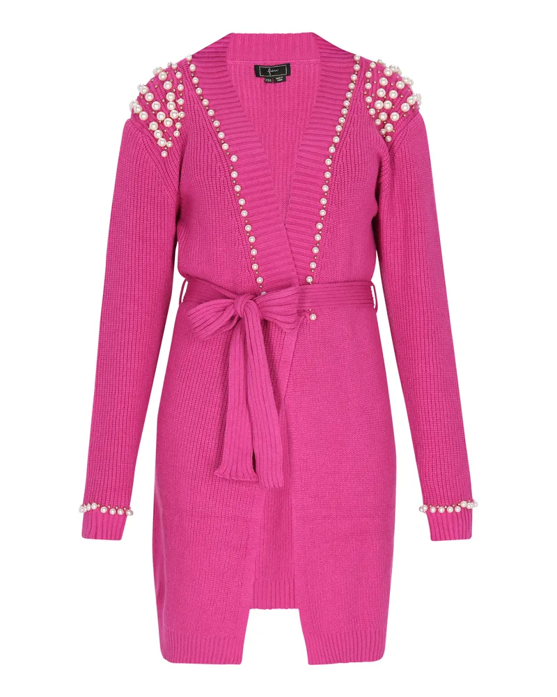 FAINA Strickjacke Damen Fuchsie Fuchsia