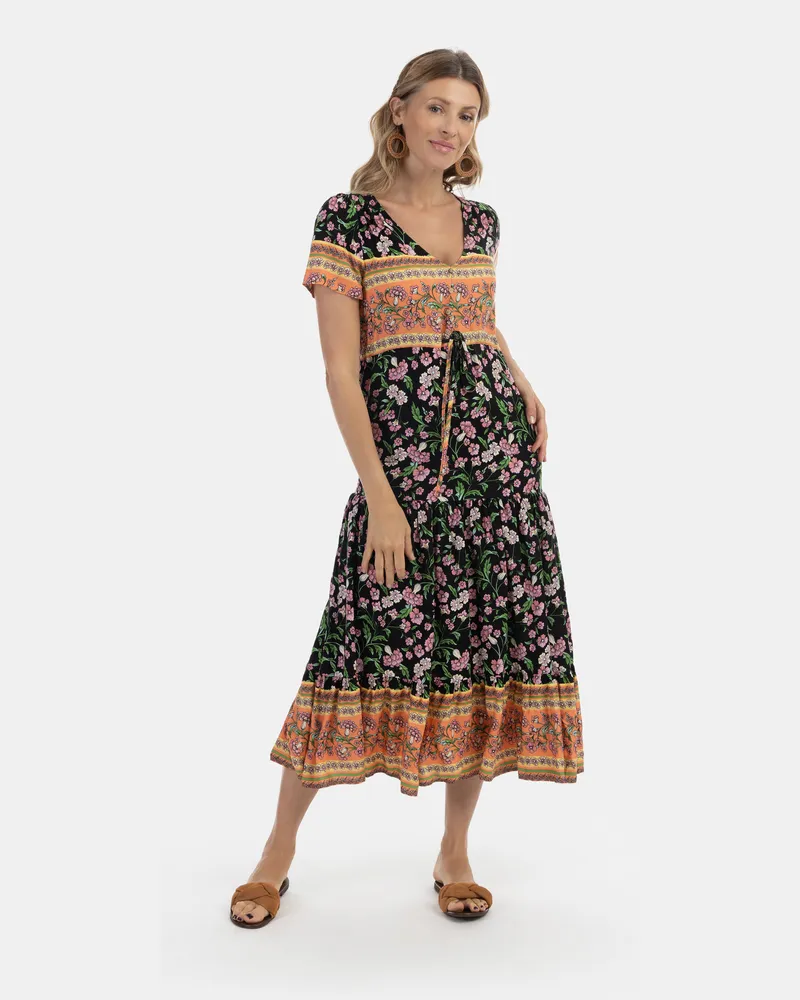 Usha FESTIVAL Robe d'été carnea Schwarz