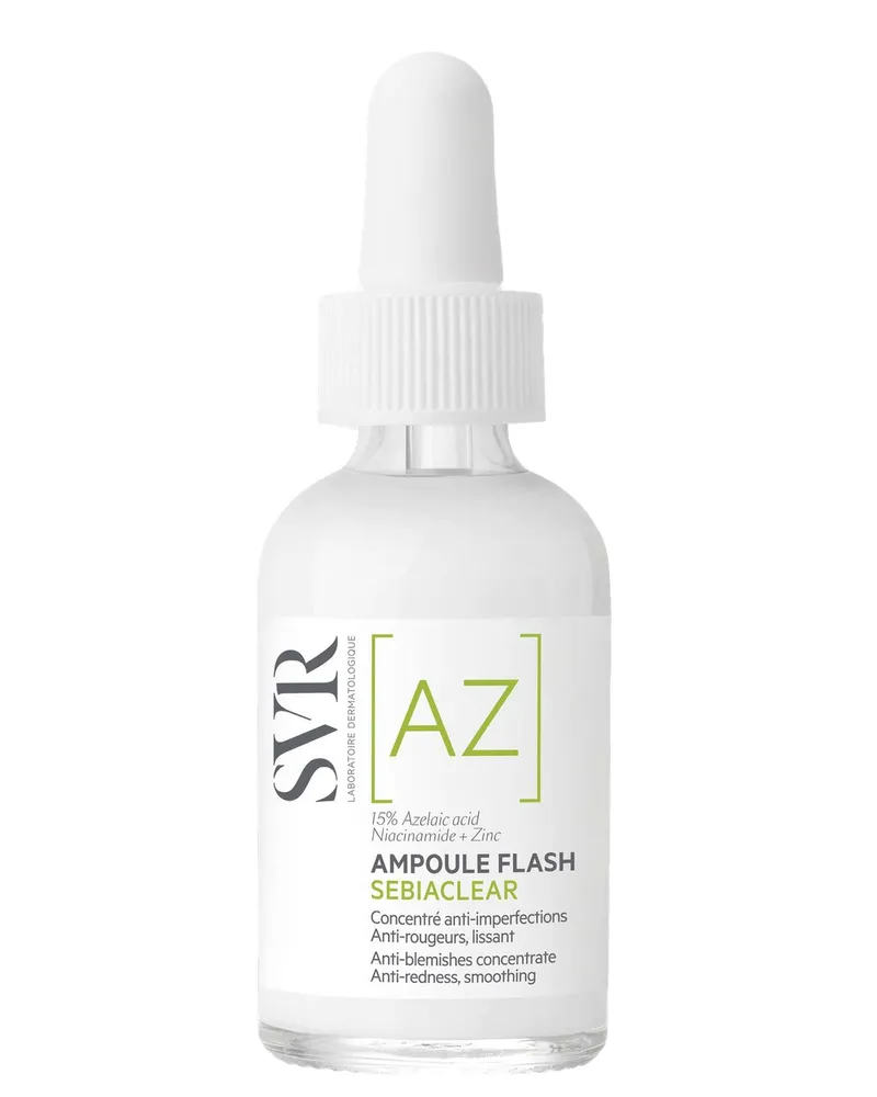 SVR Sebiaclear Ampulle Flash 15% Azelainsäure Serum 30ml für klare Haut 