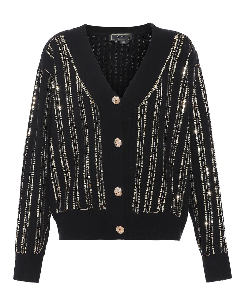 FAINA Pailletten Damen schwarz Schwarz