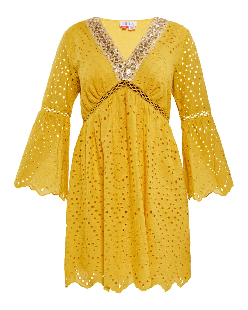 IZIA Kleid Damen gelb Gelb