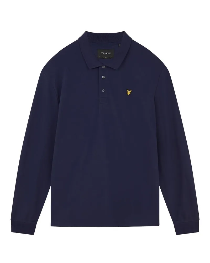 Lyle & Scott Poloshirt für Herren, Langärmlig (Dunkles Marineblau Marineblau