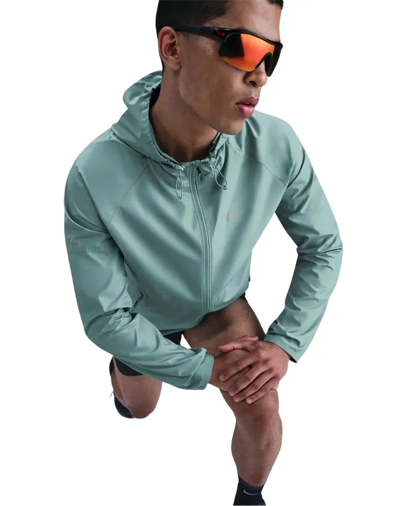 Nike Repel Miler" Jacke für Herren, Laufen (Kanonen Farbe Dunkelgrün