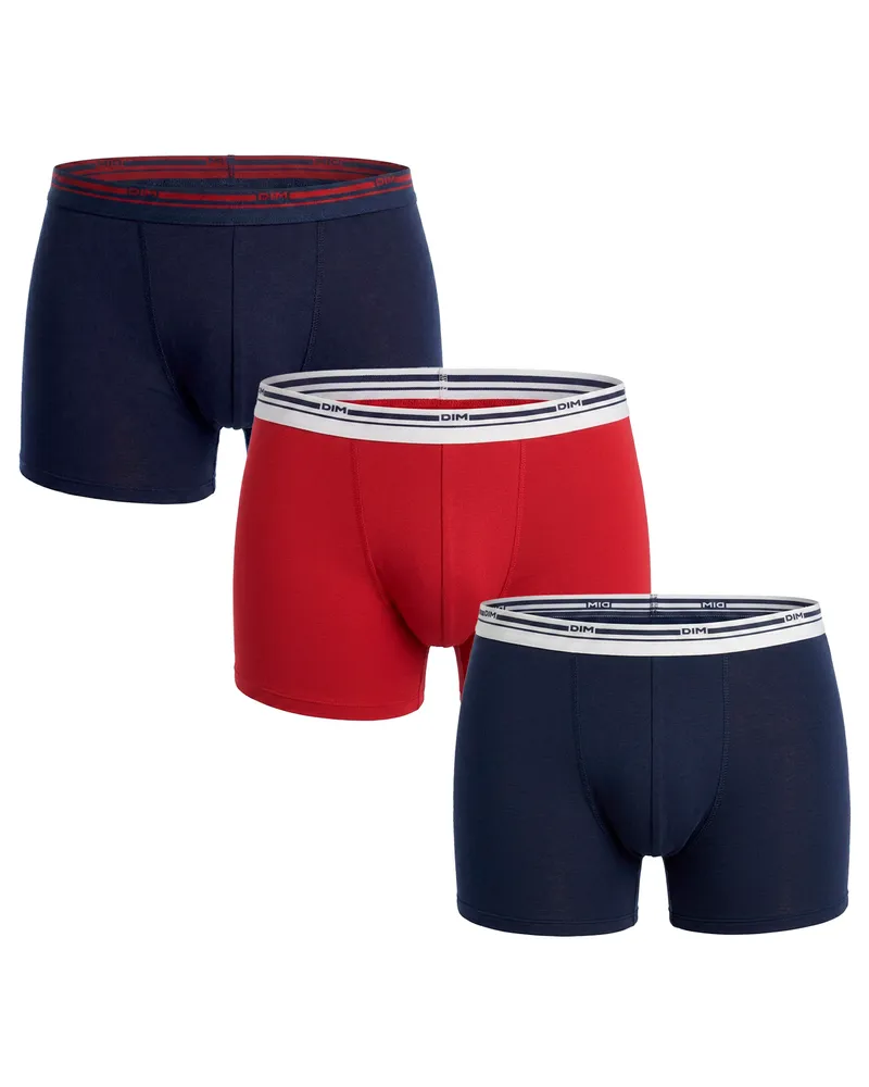 DIM Pack 3 Herren Boxershorts Baumwolle Farben D306XP Mehrfarbig